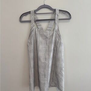 Athleta Black and White Striped Blouse